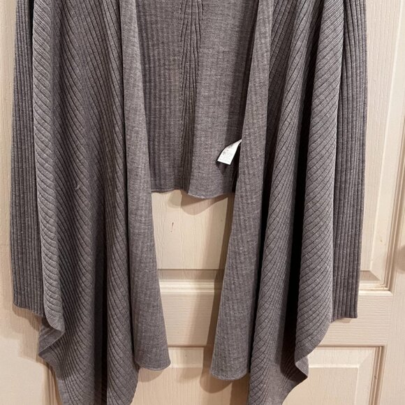 Athleta Gray Ribbed Cardigan - Picture 2 of 5